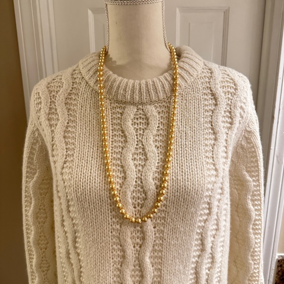 Women’s Coach Host pick ❤️Cable knit sweater dress cream Size XL true to size - Picture 11 of 14